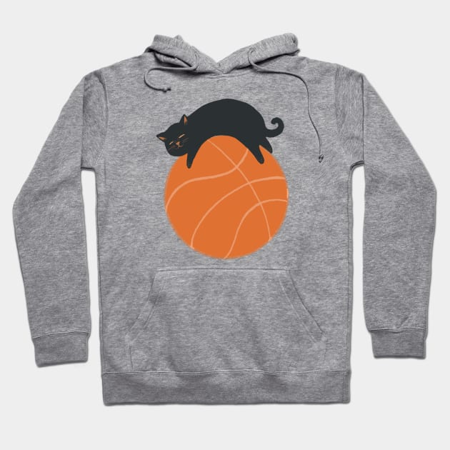 Cat on Ball Hoodie by Chewbarber